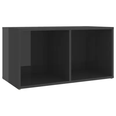 vidaXL TV omarica visok sijaj siva 72x35x36,5 cm iverna plošča