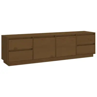 vidaXL TV omarica medeno rjava 176x37x47,5 cm trdna borovina