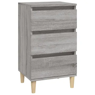 vidaXL Nočna omarica siva sonoma 40x35x70 cm inženirski les
