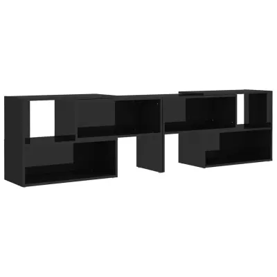 vidaXL TV omarica visok sijaj črna 149x30x52 cm iverna plošča
