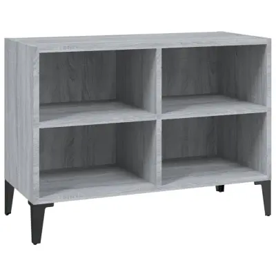vidaXL TV omarica s kovinskimi nogami siva sonoma 69,5x30x50 cm