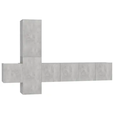 vidaXL Komplet TV omaric 5-delni betonsko siva iverna plošča