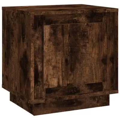 vidaXL Nočna omarica dimljeni hrast 44x35x45 cm inženirski les