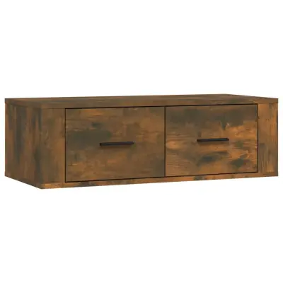 vidaXL Viseča TV omarica dimljeni hrast 80x36x25 cm inženirski les