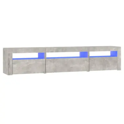 vidaXL TV omarica z LED lučkami betonsko siva 195x35x40 cm
