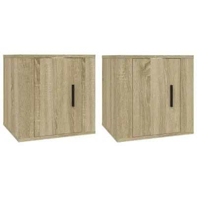 vidaXL Stenska TV omarica 2 kosa sonoma hrast 40x34,5x40 cm