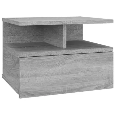 vidaXL Lebdeča nočna omarica siva sonoma 40x31x27 cm inženirski les