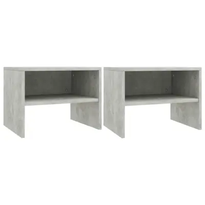 vidaXL Nočne omarice 2 kosa betonsko sive 40x30x30 cm iverna plošča