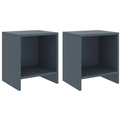 vidaXL Nočne omarice 2 kosa svetlo sive 35x30x40 cm trdna borovina