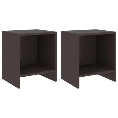 vidaXL Nočne omarice 2 kosa temno rjave 35x30x40 cm trdna borovina