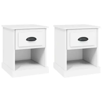 vidaXL Nočna omarica 2 kosa bela 39x39x47,5 cm inženirski les