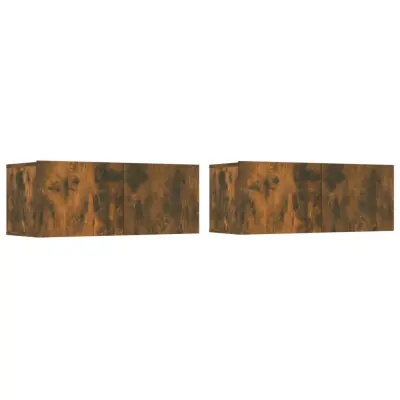 vidaXL TV omarica 2 kosa dimljeni hrast 80x30x30 inženirski les