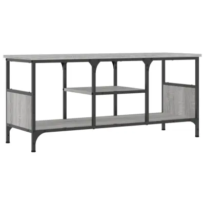vidaXL TV omarica siva sonoma 100x35x45 cm inženirski les in železo