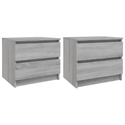 vidaXL Nočna omarica 2 kosa siva sonoma 50x39x43,5 cm konstruiran les