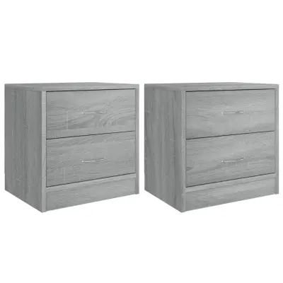 vidaXL Nočna omarica 2 kosa siva sonoma 40x30x40 cm inženirski les