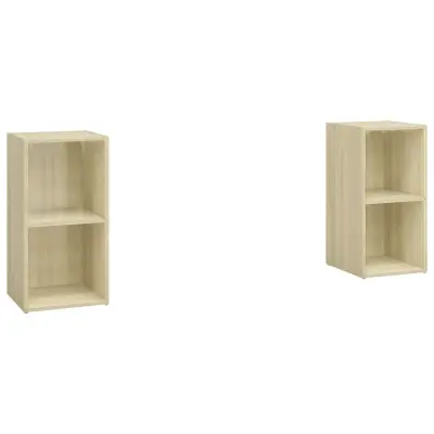 vidaXL TV omarica 2 kosa sonoma hrast 72x35x36,5 cm iverna pl.