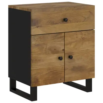 vidaXL Nočna omarica 50x33x60 cm trden mangov les in inženirski les