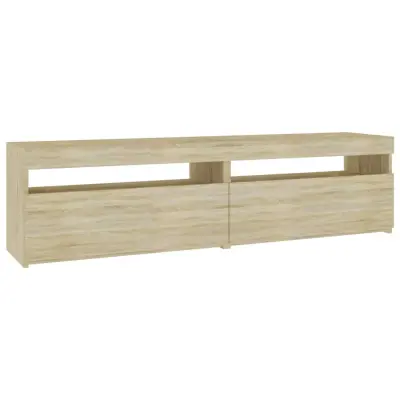 vidaXL TV omarica 2 kosa z LED lučkami sonoma hrast 75x35x40 cm