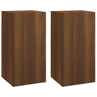 vidaXL TV omarica 2 kosa rjavi hrast 30,5x30x60 cm inženirski les