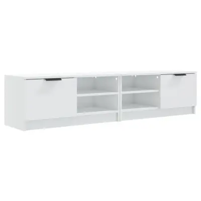 vidaXL TV omarica 2 kosa visok sijaj bela 80x35x36,5 cm konstr. les