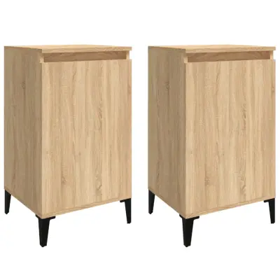 vidaXL Nočna omarica 2 kosa sonoma hrast 40x35x70 cm inženirski les