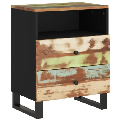 vidaXL Nočna omarica 50x33x62 cm trden predelan les in inženirski les