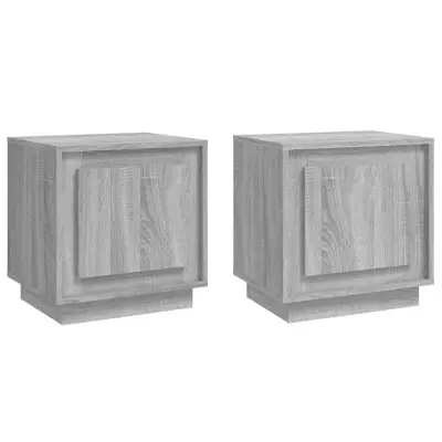 vidaXL Nočna omarica 2 kosa siva sonoma 44x35x45 cm inženirski les