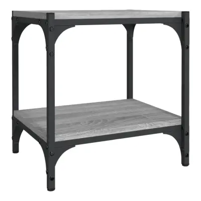vidaXL TV omarica siva sonoma 40x33x41 cm inženirski les in jeklo