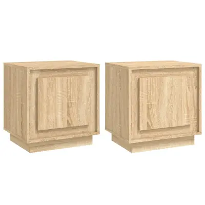 vidaXL Nočna omarica 2 kosa sonoma hrast 44x35x45 cm inženirski les