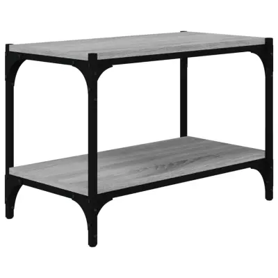 vidaXL TV omarica siva sonoma 60x33x41 cm inženirski les in jeklo