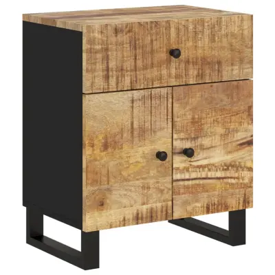 vidaXL Nočna omarica 50x33x60 cm trden mangov les in inženirski les