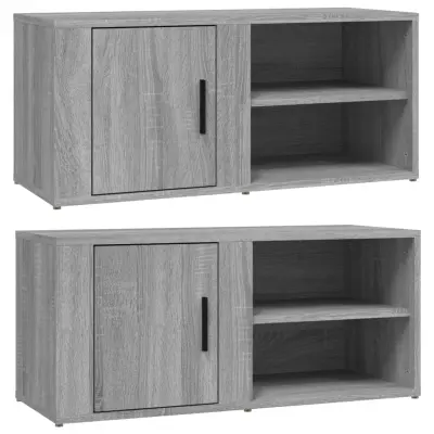 vidaXL TV omarica 2 kosa siva sonoma 80x31,5x36 cm inženirski les