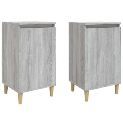 vidaXL Nočna omarica 2 kosa siva sonoma 40x35x70 cm inženirski les