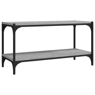 vidaXL TV omarica siva sonoma 80x33x41 cm inženirski les in jeklo