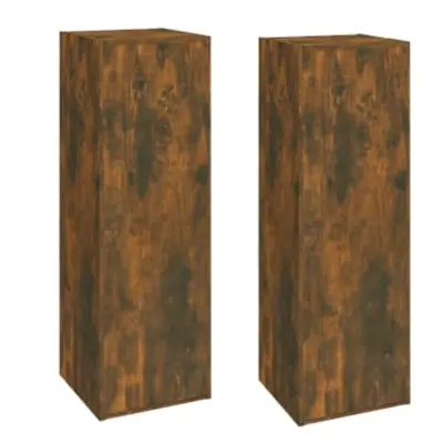 vidaXL TV omarica 2 kosa dimljeni hrast 30,5x30x90 cm inženirski les