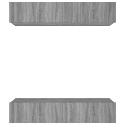 vidaXL TV omarica 4 kosi siva sonoma 80x30x30 cm inženirski les