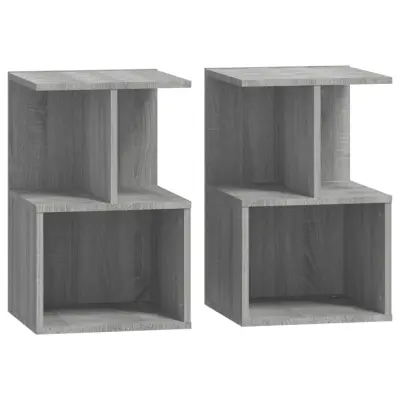 vidaXL Nočna omarica 2 kosa siva sonoma 35x35x55 cm konstruiran les