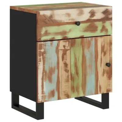 vidaXL Nočna omarica 50x33x60 cm trden predelan les in inženirski les