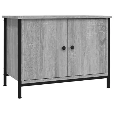 vidaXL TV omarica z vrati siva sonoma 60x35x45 cm inženirski les