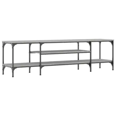 vidaXL TV omarica siva sonoma 161x35x45 cm inženirski les in železo