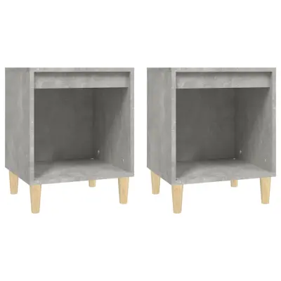 vidaXL Nočna omarica 2 kosa betonsko siva 40x35x50 cm