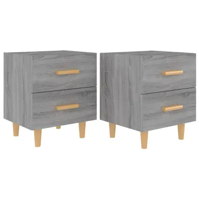 vidaXL Nočna omarica 2 kosa siva sonoma 40x35x47,5 cm