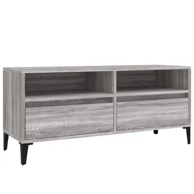 vidaXL TV omarica siva sonoma 100x34,5x44,5 cm inženirski les
