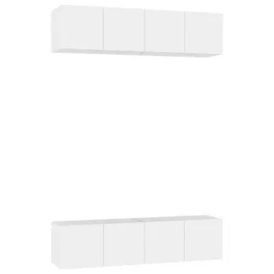 vidaXL TV omarice 4 kosi bele 60x30x30 cm iverna plošča