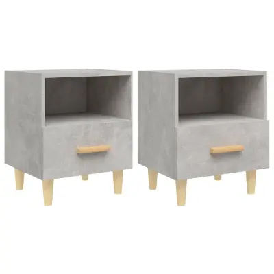 vidaXL Nočna omarica 2 kosa betonsko siva 40x35x47 cm