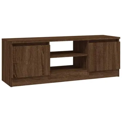 vidaXL TV omarica z vrati rjav hrast 102x30x36 cm