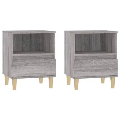 vidaXL Nočna omarica 2 kosa siva sonoma 40x35x50 cm