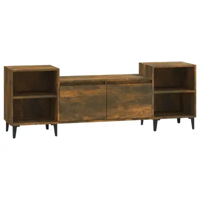 vidaXL TV omarica dimljen hrast 160x35x55 cm inženirski les