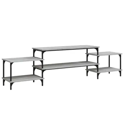 vidaXL TV omarica siva sonoma 197x35x52 cm inženirski les