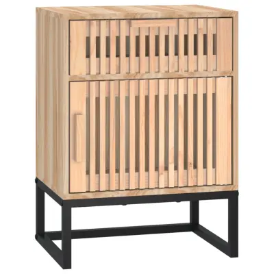 vidaXL Nočna omarica 40x30x55,5 cm inženirski les in železo